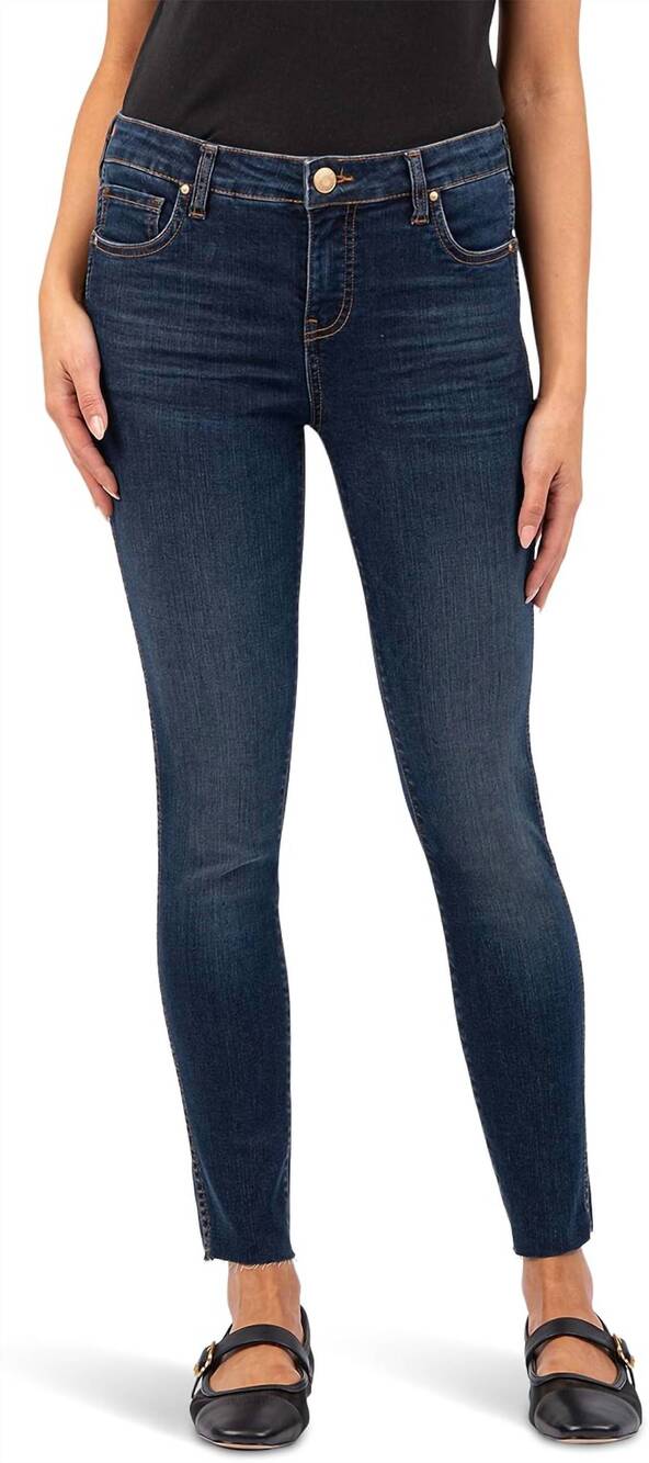 NEW KUT FROM THE KLOTH connie high-rise ankle jeans in euro base wash